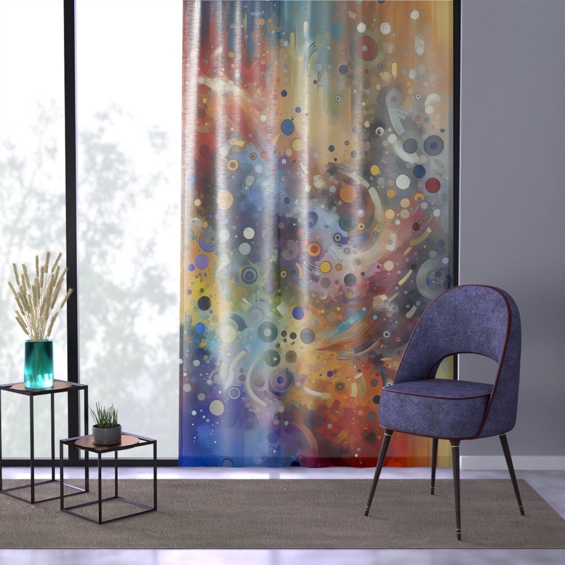Humorous Unified Tachism Window Curtain - ATUH.ART