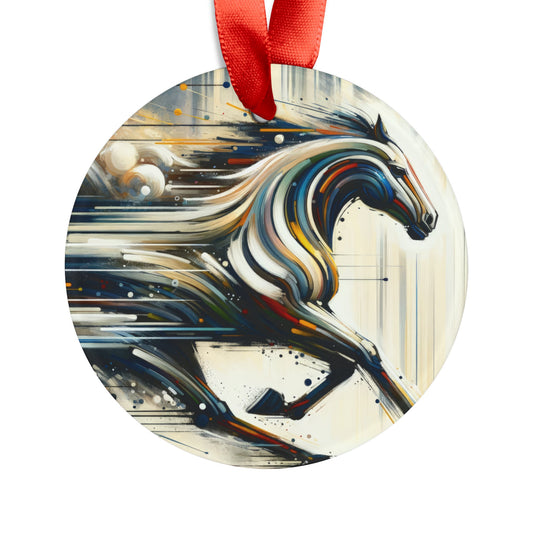 Hyperlinked Horsepower Gallop Acrylic Ornament with Ribbon - ATUH.ART