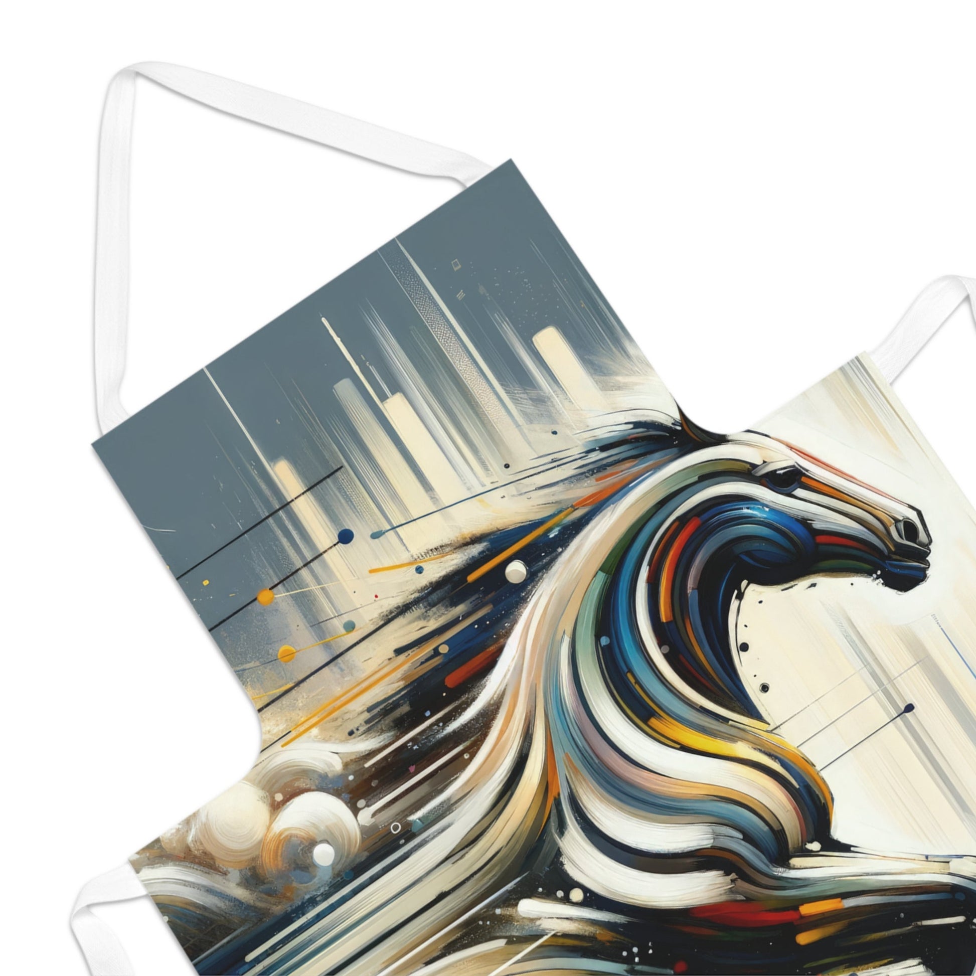 Hyperlinked Horsepower Gallop Adult Apron (AOP) - ATUH.ART
