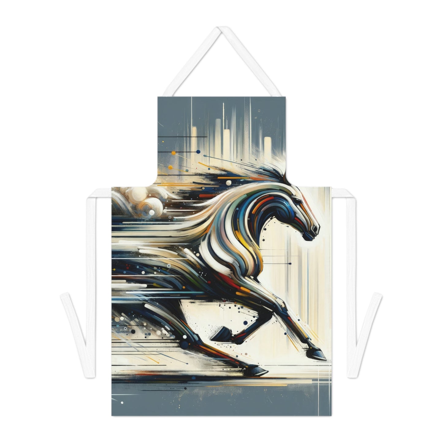Hyperlinked Horsepower Gallop Adult Apron (AOP) - ATUH.ART