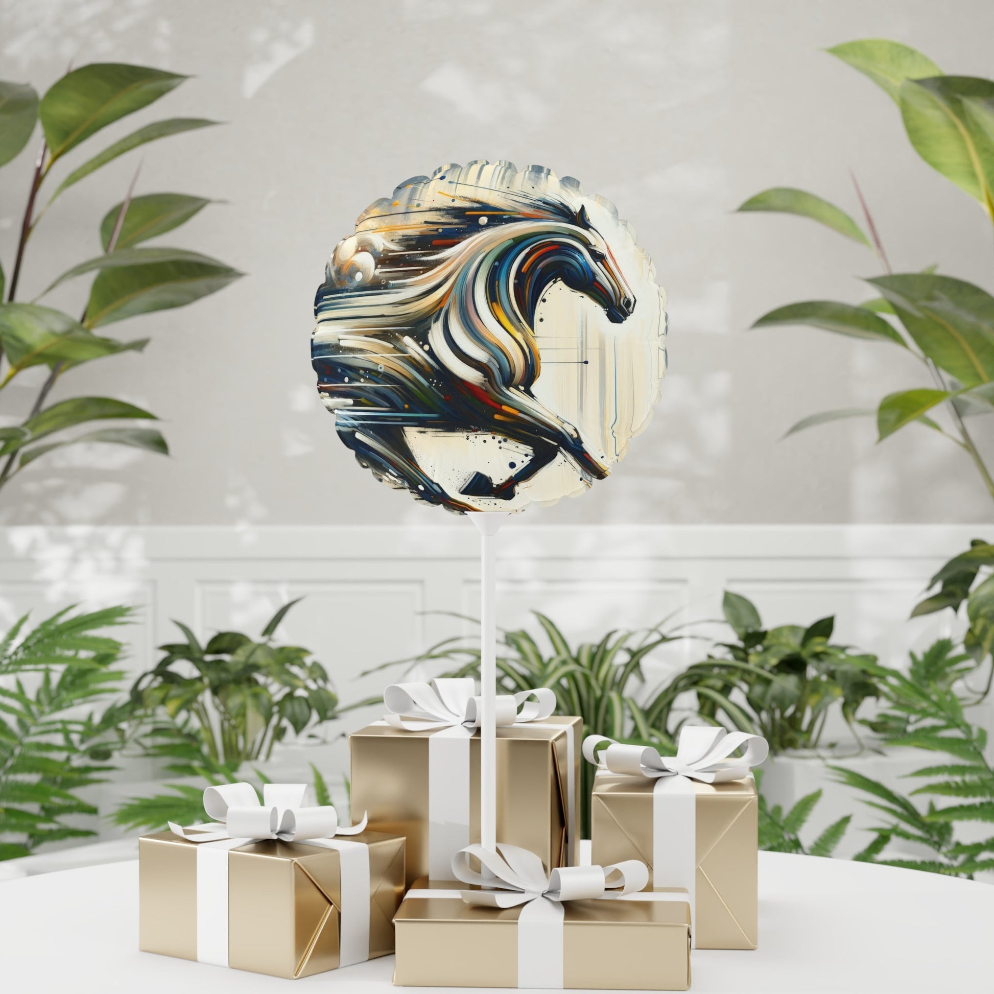 Hyperlinked Horsepower Gallop Balloon (Round and Heart-shaped), 11" - ATUH.ART