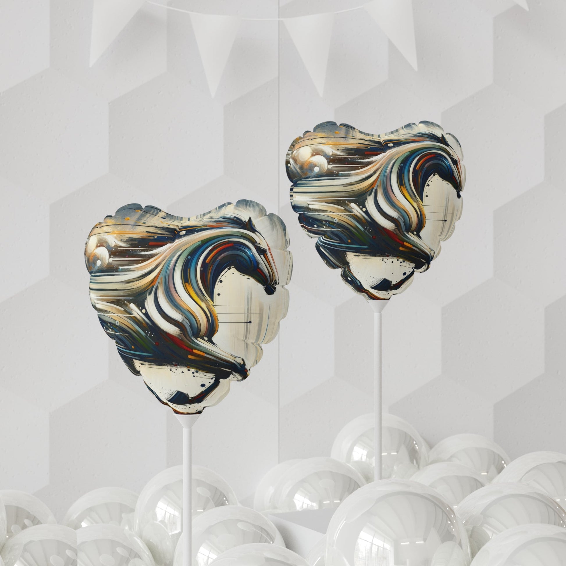 Hyperlinked Horsepower Gallop Balloon (Round and Heart-shaped), 11" - ATUH.ART