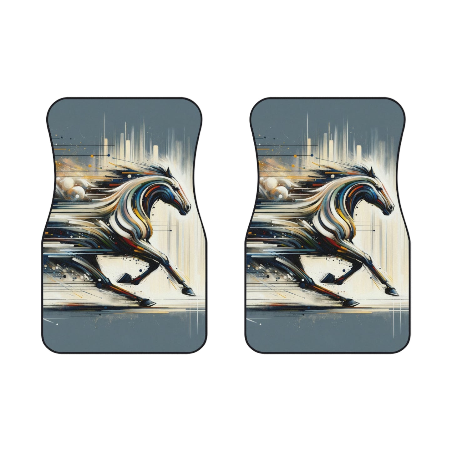 Hyperlinked Horsepower Gallop Car Mats (2x Front) - ATUH.ART