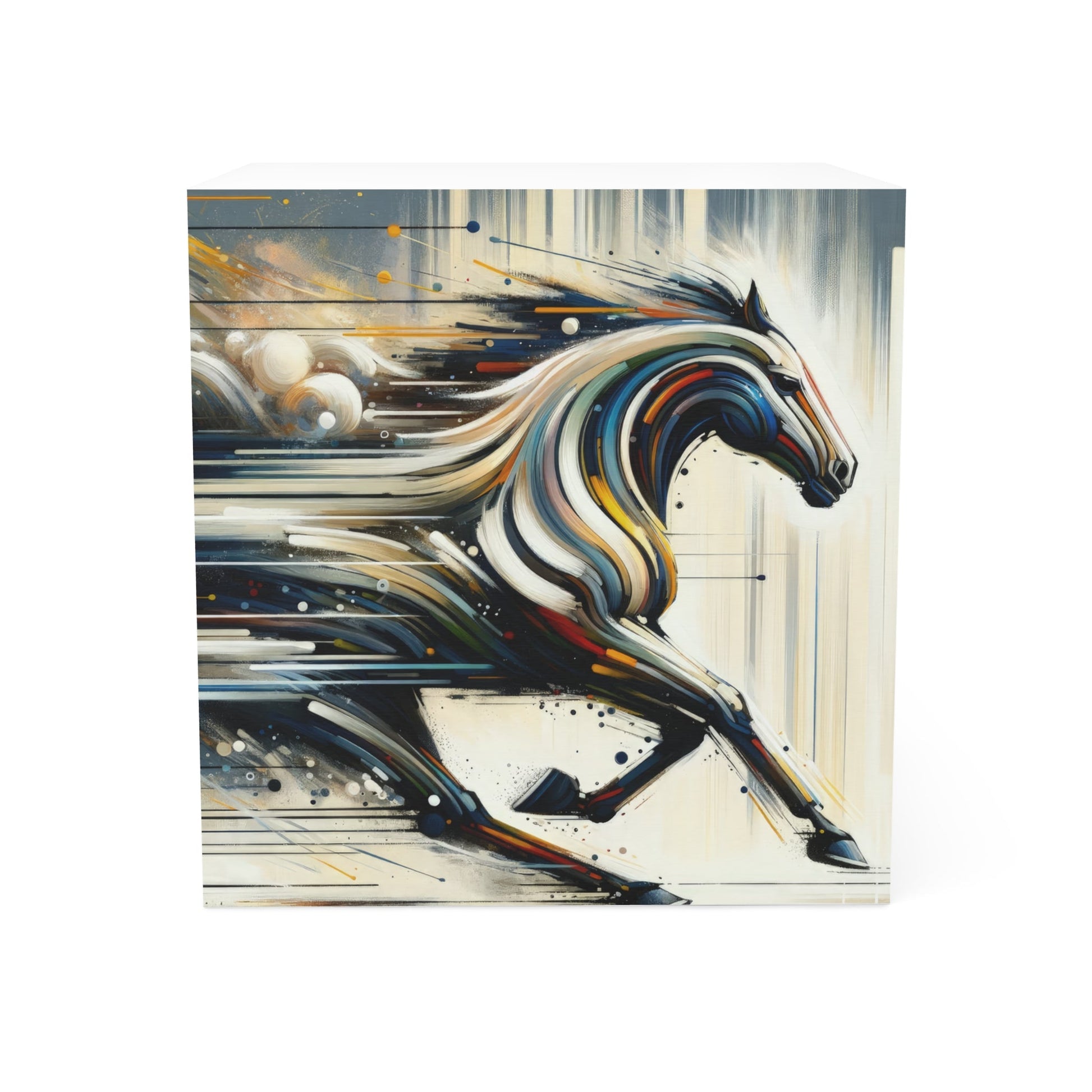 Hyperlinked Horsepower Gallop Note Cube - ATUH.ART