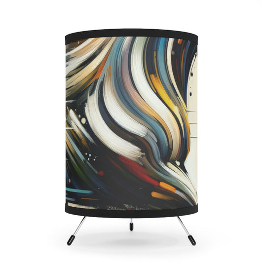 Hyperlinked Horsepower Gallop Tripod Lamp with High-Res Printed Shade, US\CA plug - ATUH.ART