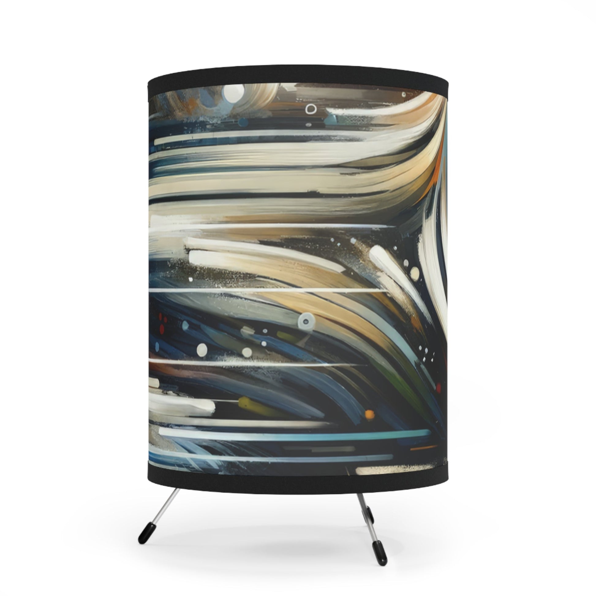 Hyperlinked Horsepower Gallop Tripod Lamp with High-Res Printed Shade, US\CA plug - ATUH.ART