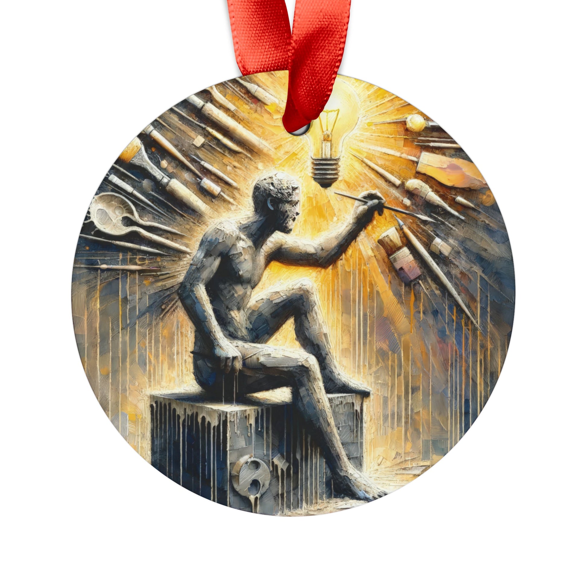 Idea Sculptor Genesis Acrylic Ornament with Ribbon - ATUH.ART