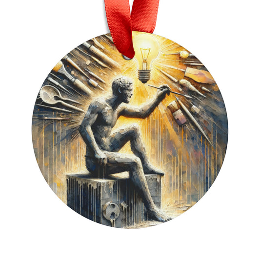 Idea Sculptor Genesis Acrylic Ornament with Ribbon - ATUH.ART