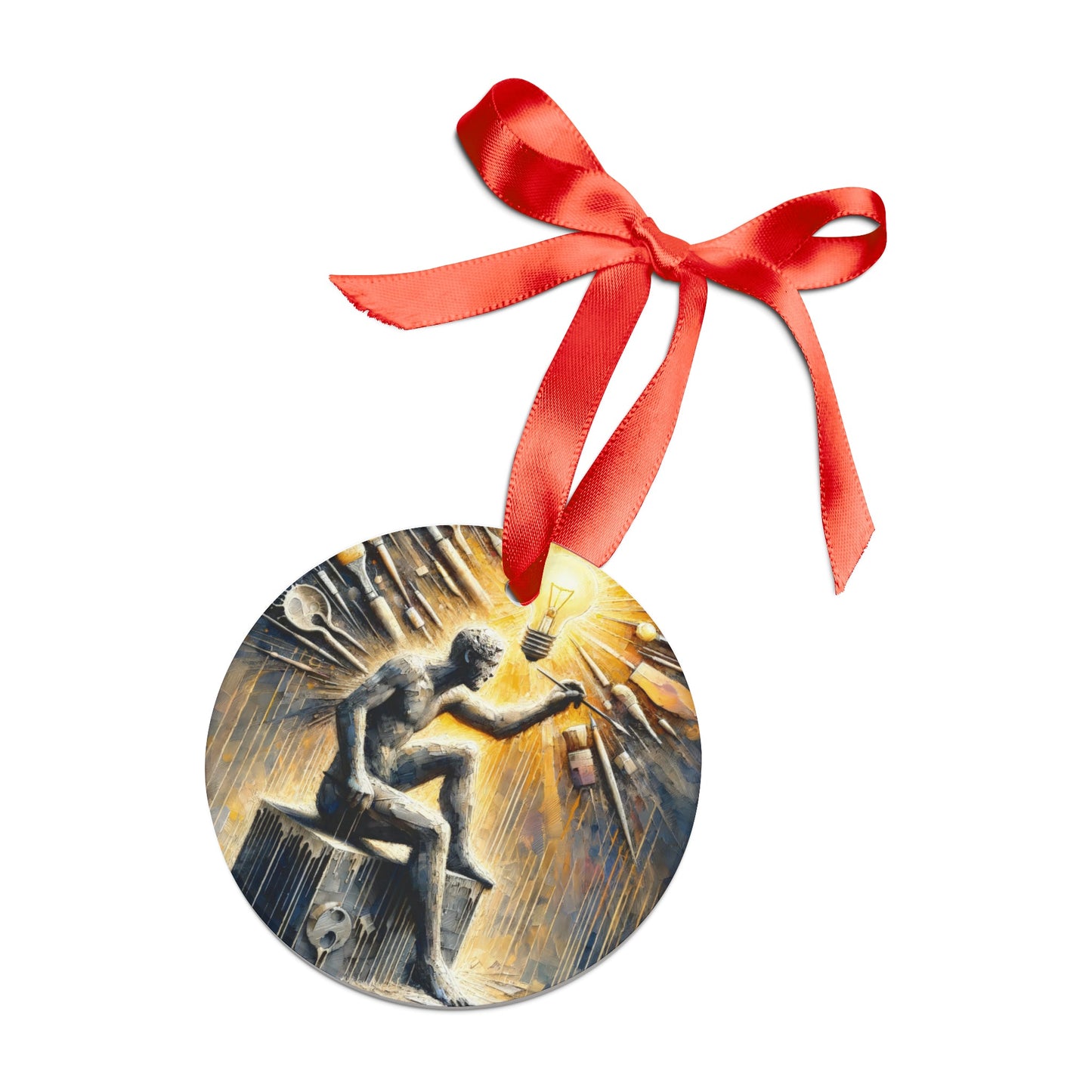Idea Sculptor Genesis Acrylic Ornament with Ribbon - ATUH.ART