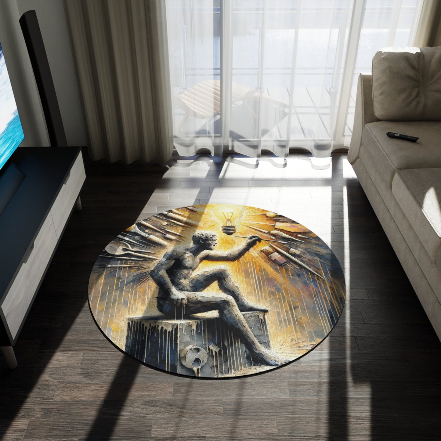 Idea Sculptor Genesis Round Rug - ATUH.ART