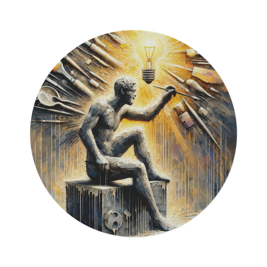 Idea Sculptor Genesis Round Rug - ATUH.ART