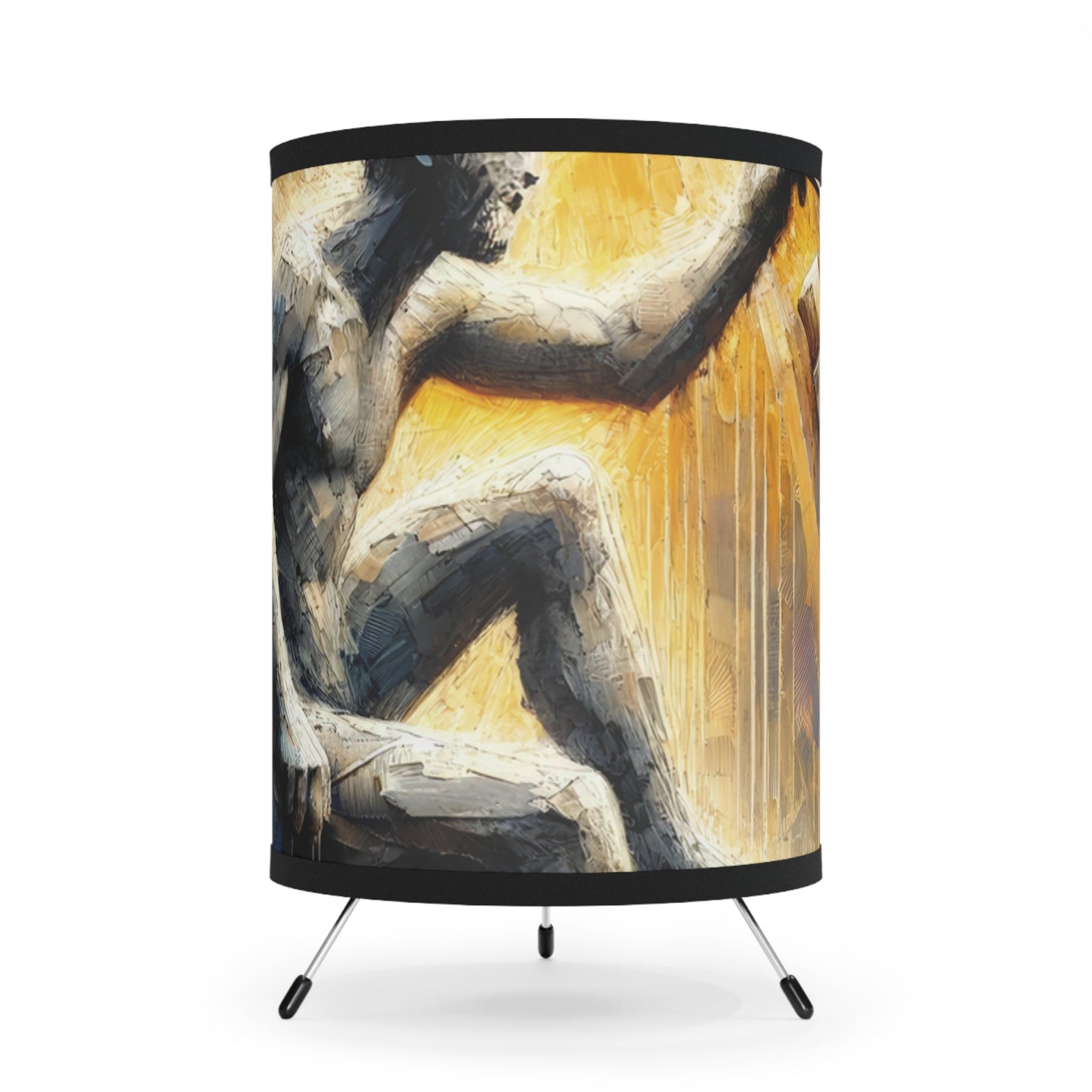 Idea Sculptor Genesis Tripod Lamp with High-Res Printed Shade, US\CA plug - ATUH.ART
