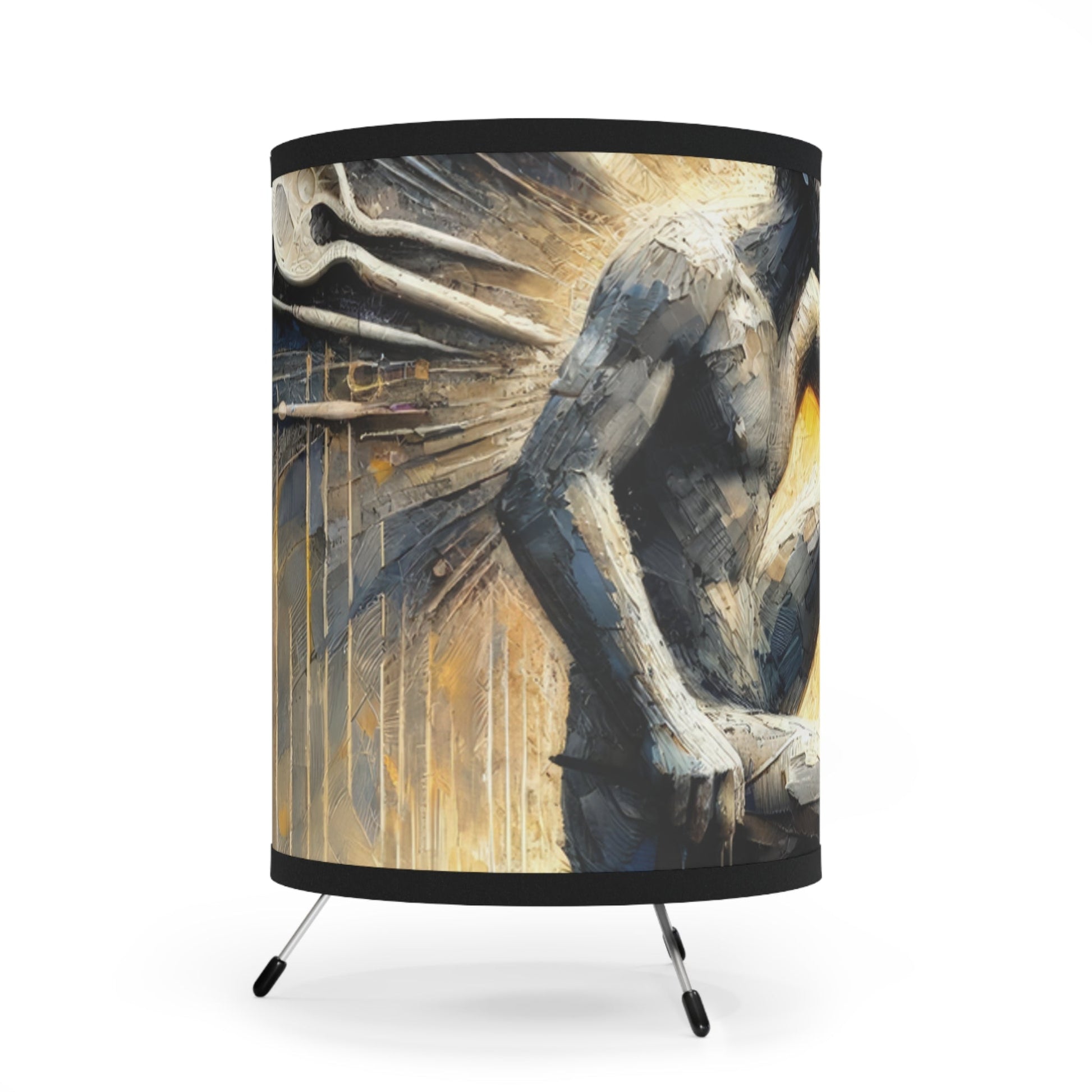 Idea Sculptor Genesis Tripod Lamp with High-Res Printed Shade, US\CA plug - ATUH.ART