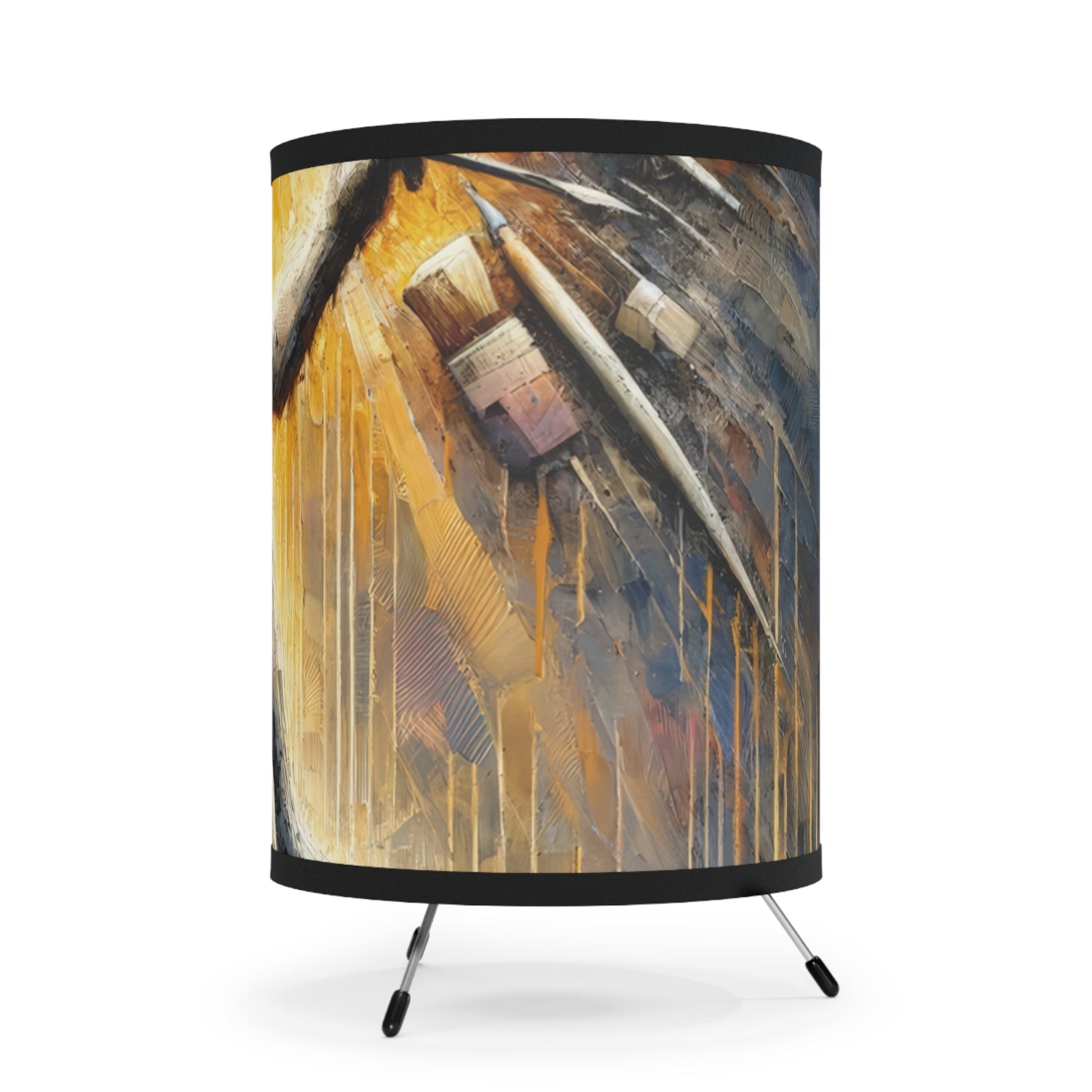 Idea Sculptor Genesis Tripod Lamp with High-Res Printed Shade, US\CA plug - ATUH.ART