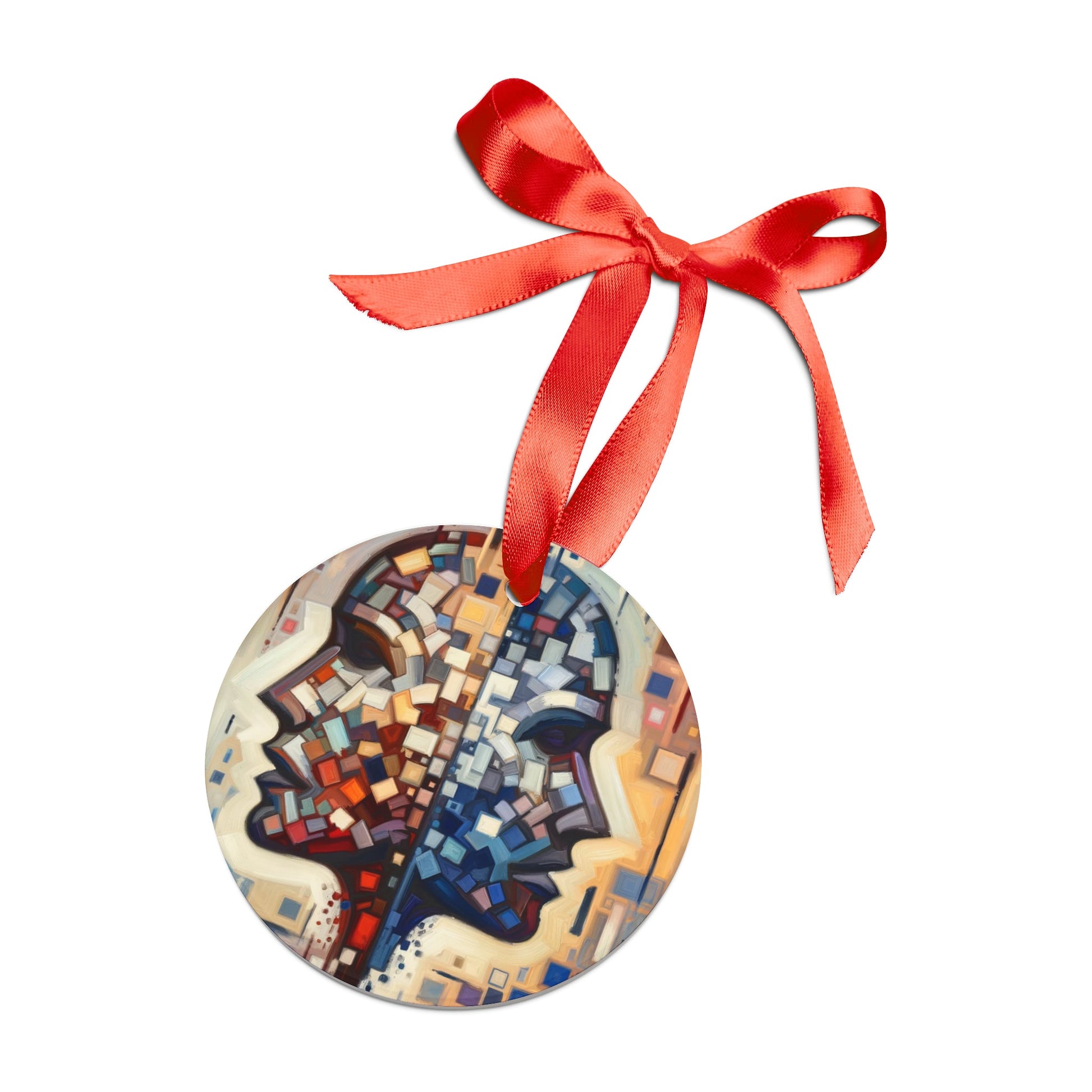 Identity Tachism Intersection Acrylic Ornament with Ribbon - ATUH.ART
