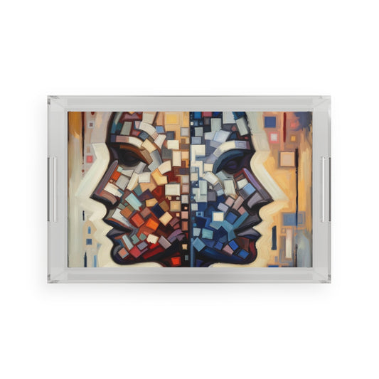 Identity Tachism Intersection Acrylic Serving Tray - ATUH.ART