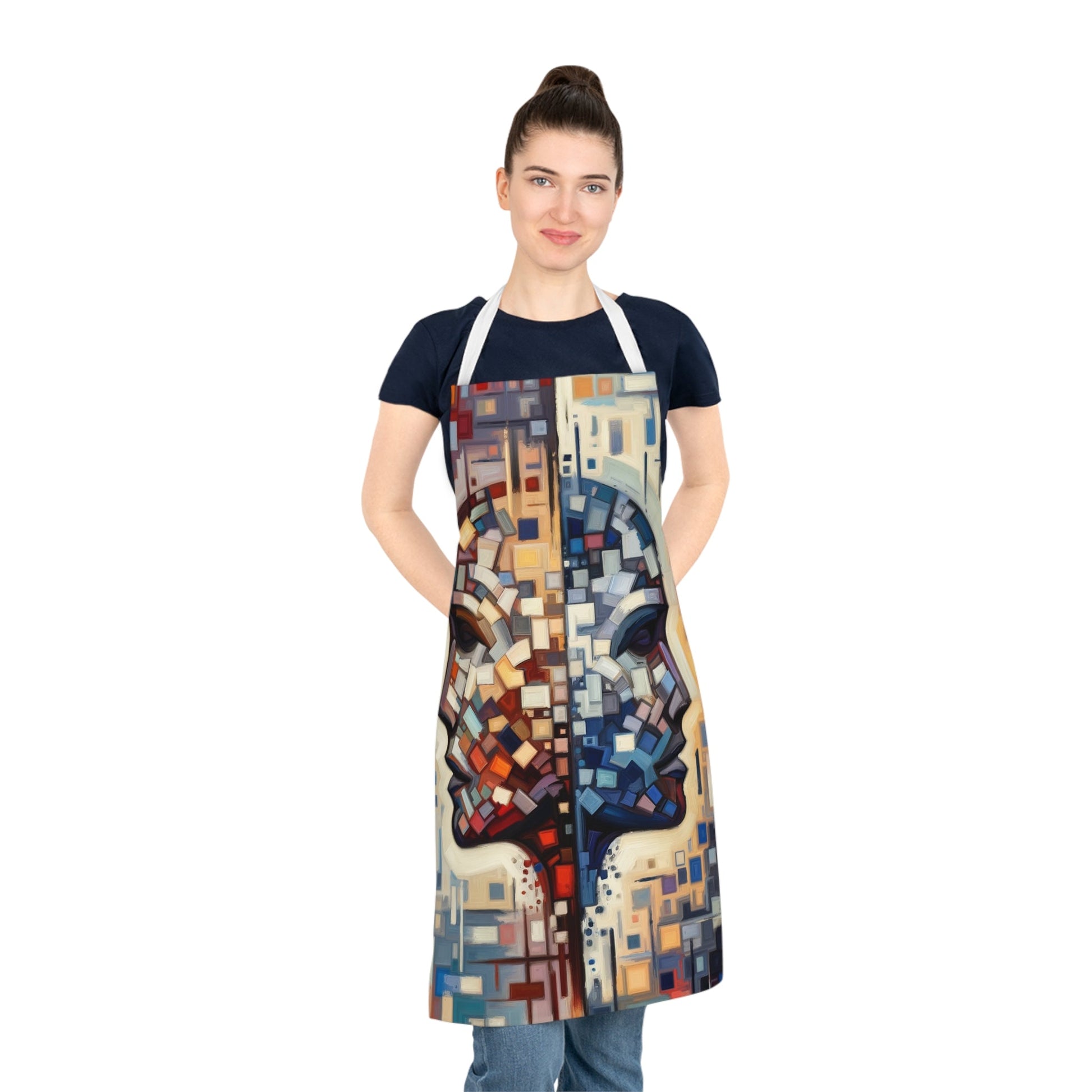 Identity Tachism Intersection Adult Apron (AOP) - ATUH.ART