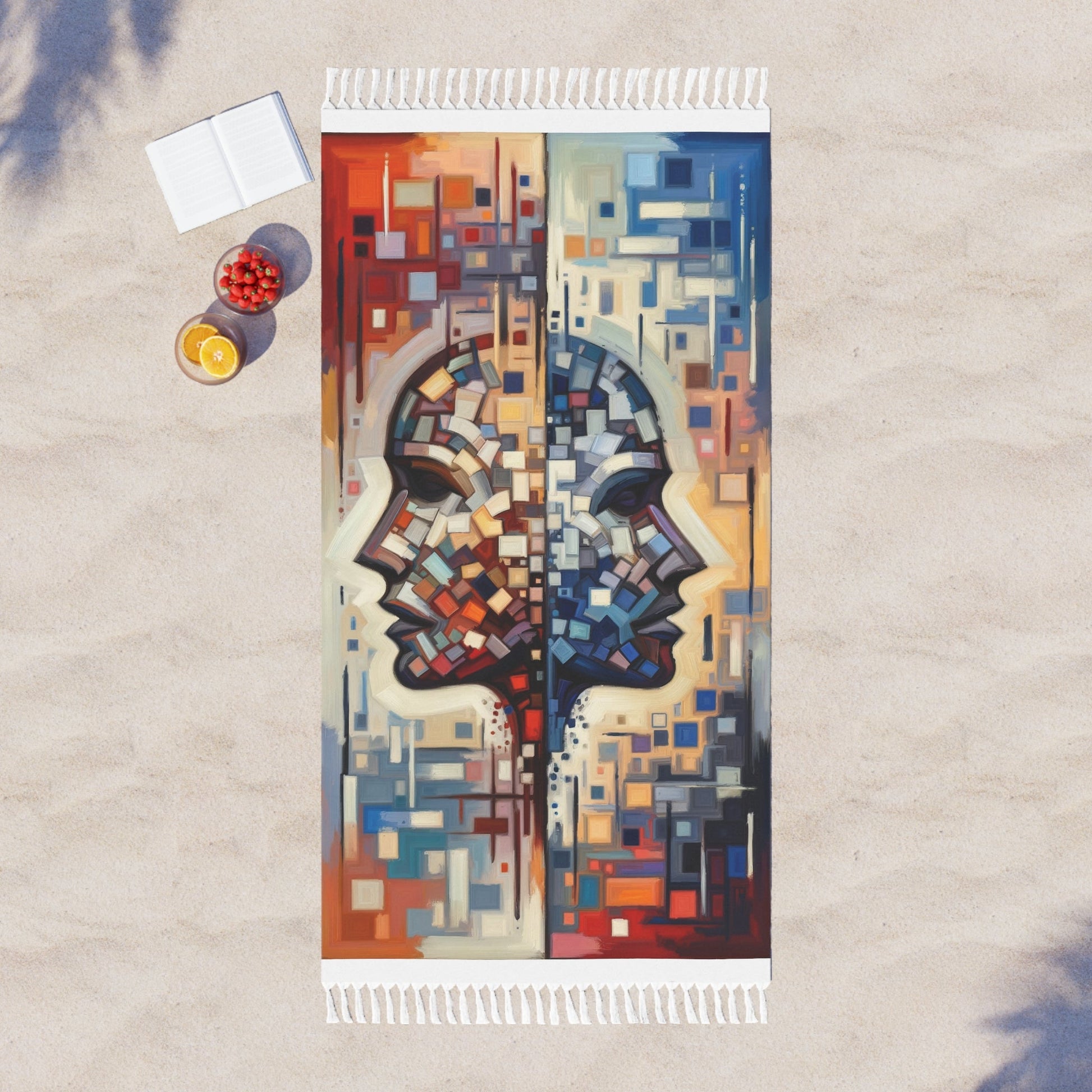 Identity Tachism Intersection Boho Beach Cloth - ATUH.ART