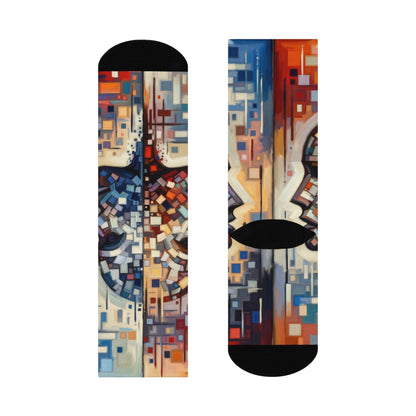 Identity Tachism Intersection Cushioned Crew Socks - ATUH.ART
