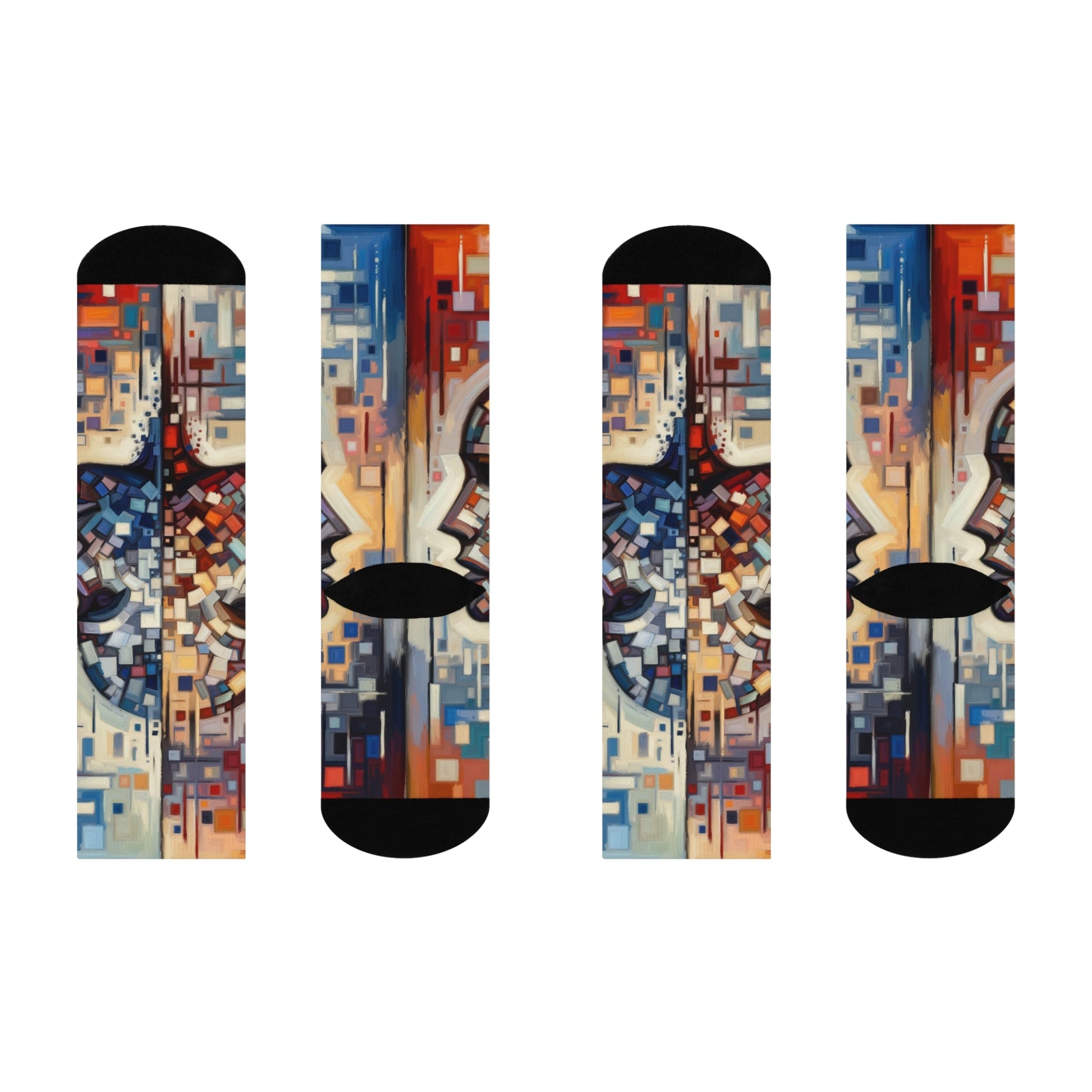 Identity Tachism Intersection Cushioned Crew Socks - ATUH.ART