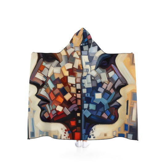 Identity Tachism Intersection Hooded Blanket - ATUH.ART