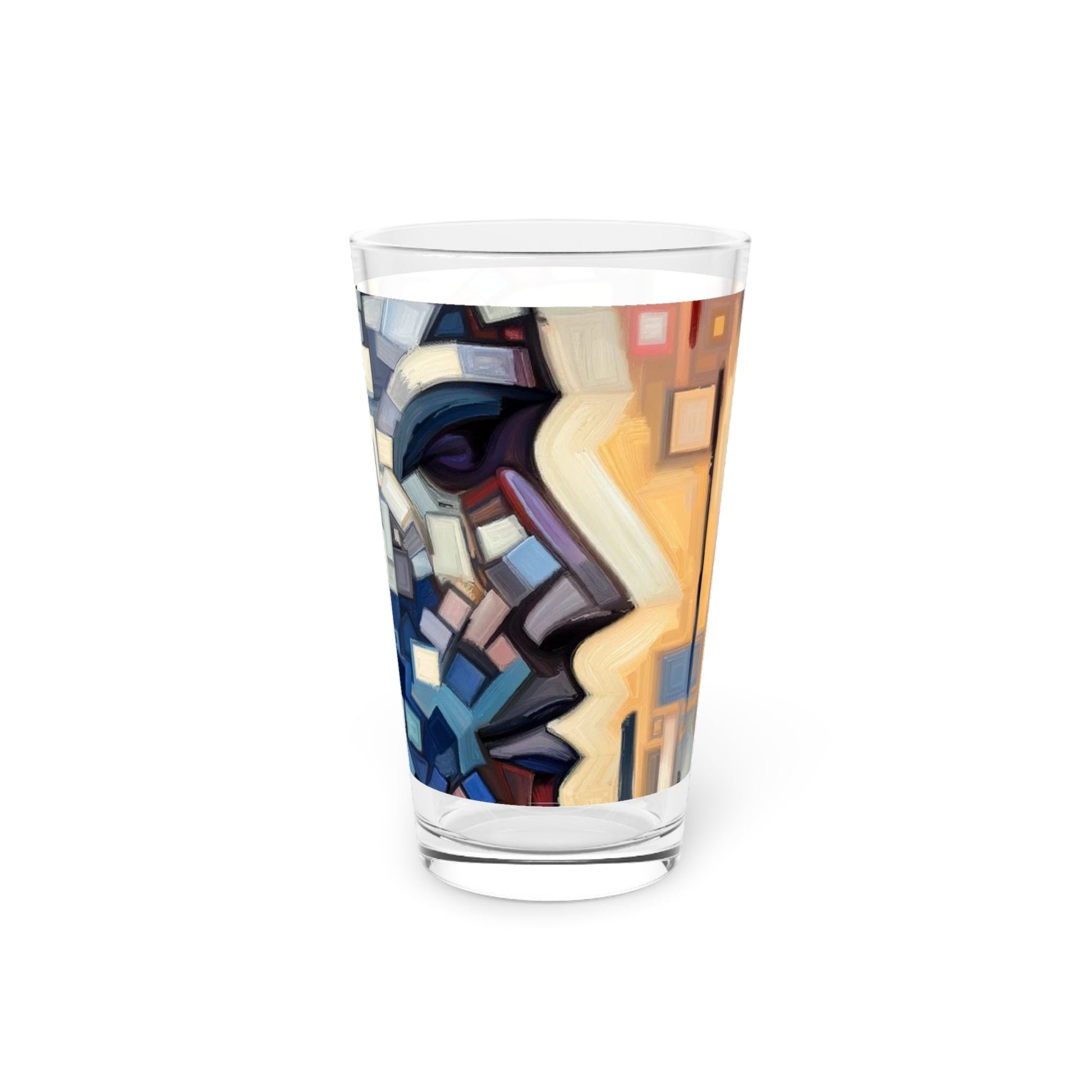 Identity Tachism Intersection Pint Glass, 16oz - ATUH.ART