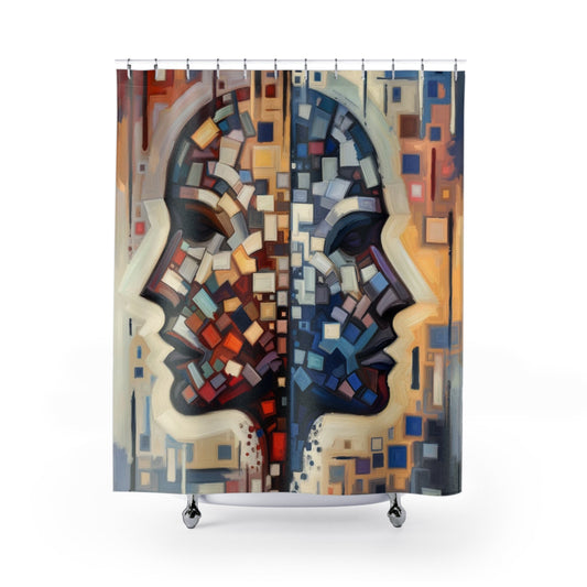 Identity Tachism Intersection Shower Curtains - ATUH.ART