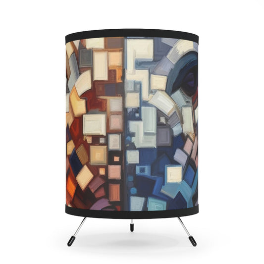 Identity Tachism Intersection Tripod Lamp with High-Res Printed Shade, US\CA plug - ATUH.ART