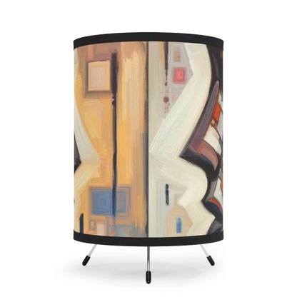 Identity Tachism Intersection Tripod Lamp with High-Res Printed Shade, US\CA plug - ATUH.ART