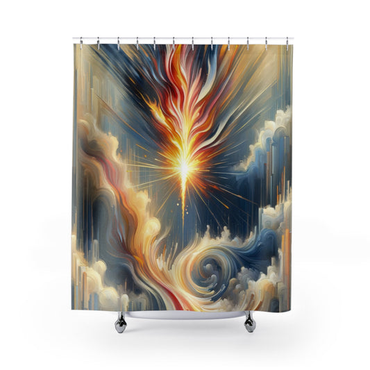 Ignite Spark Transformation Shower Curtains - ATUH.ART