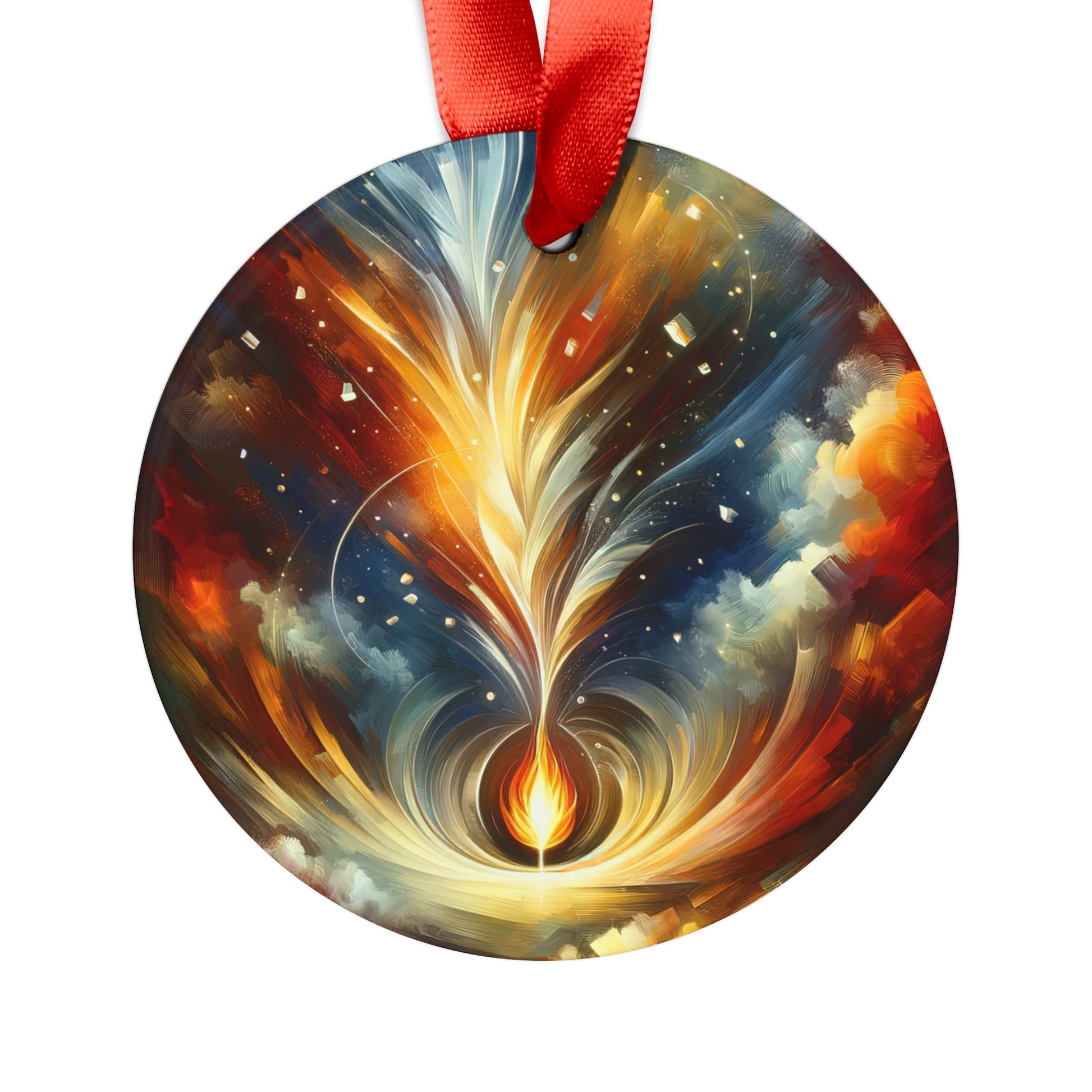 Igniting Transformational Currents Acrylic Ornament with Ribbon - ATUH.ART