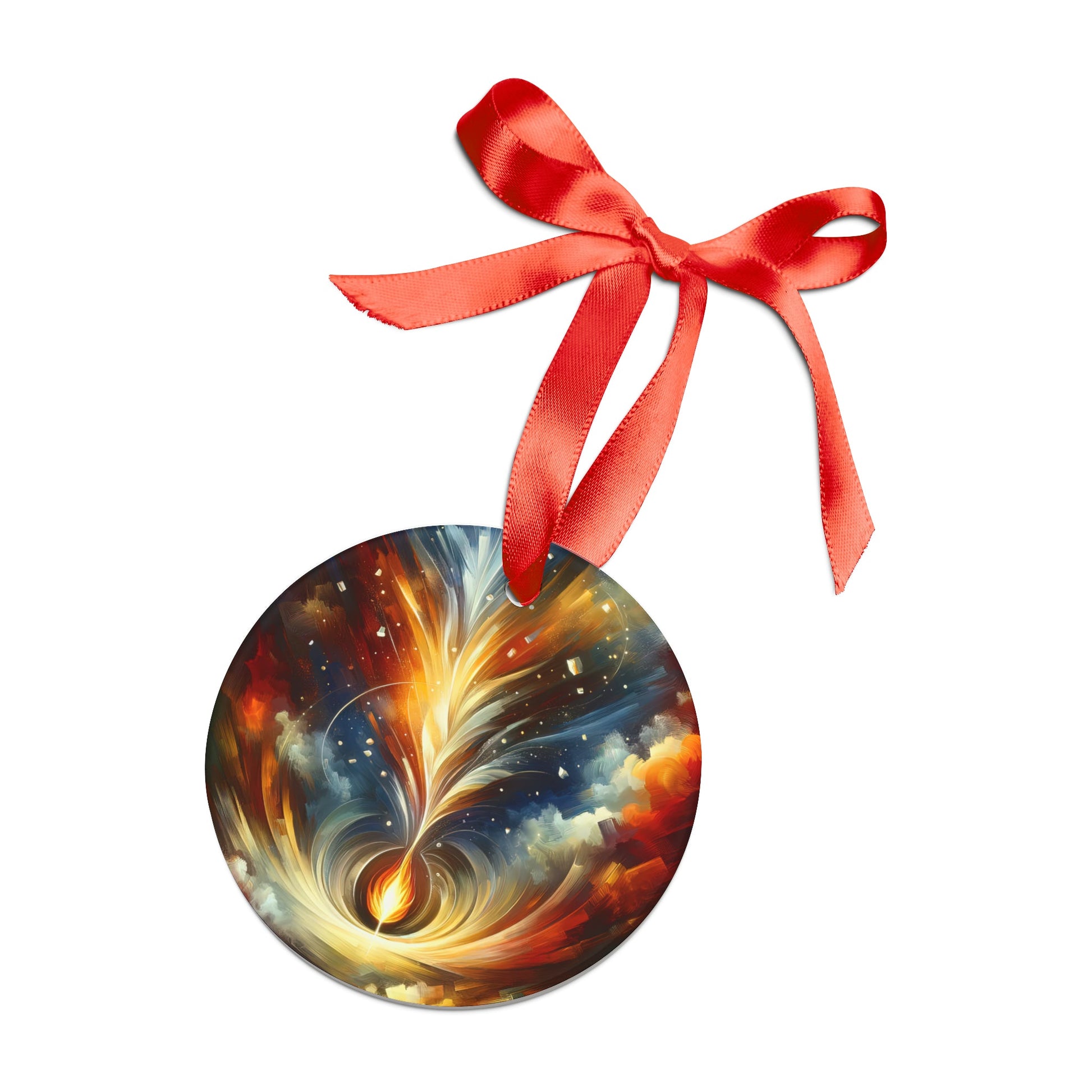 Igniting Transformational Currents Acrylic Ornament with Ribbon - ATUH.ART