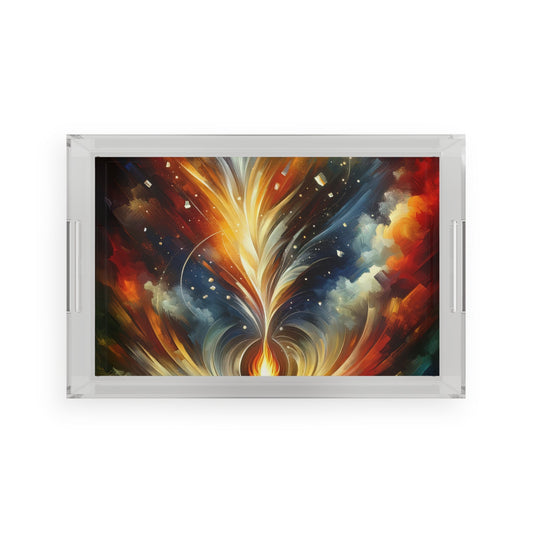 Igniting Transformational Currents Acrylic Serving Tray - ATUH.ART