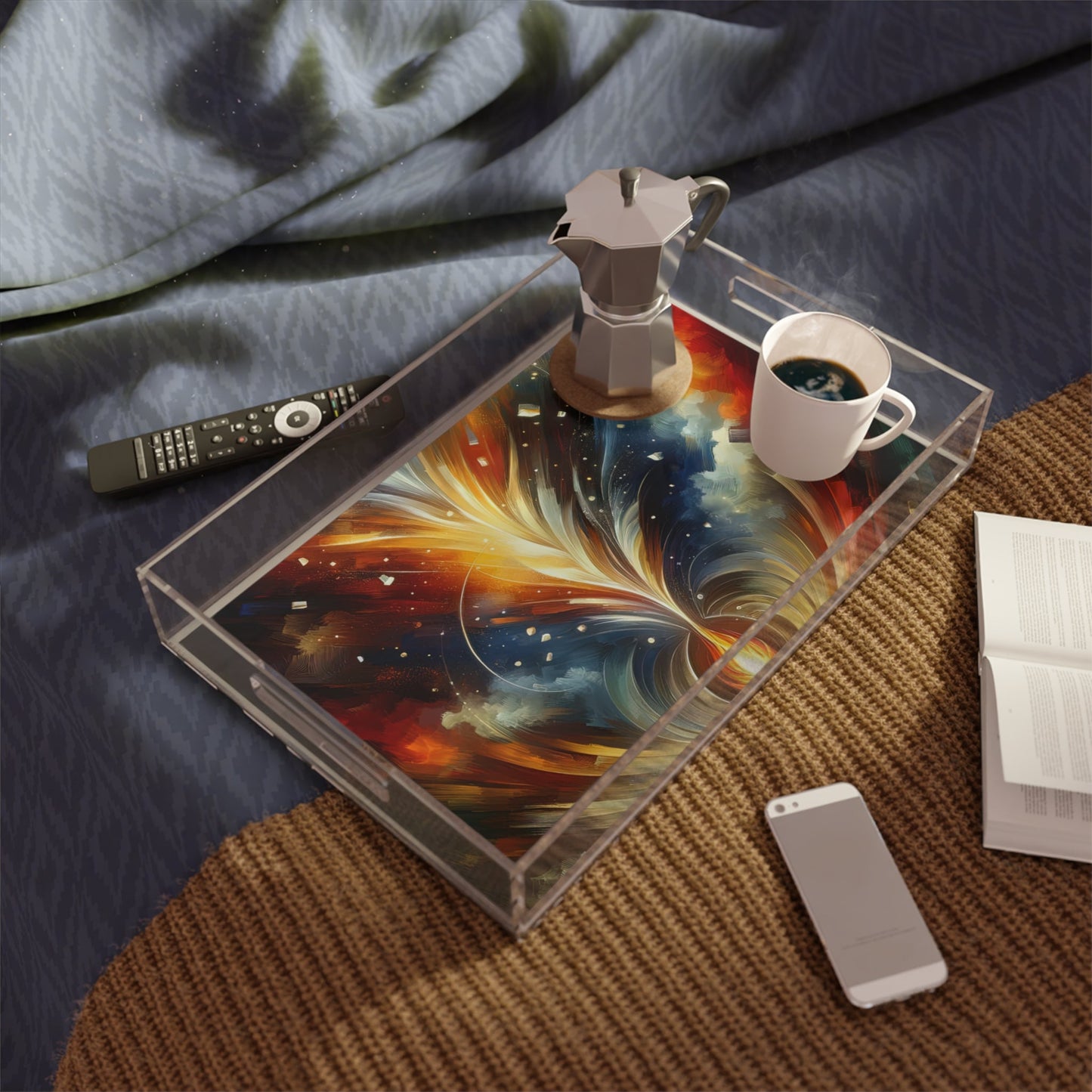 Igniting Transformational Currents Acrylic Serving Tray - ATUH.ART