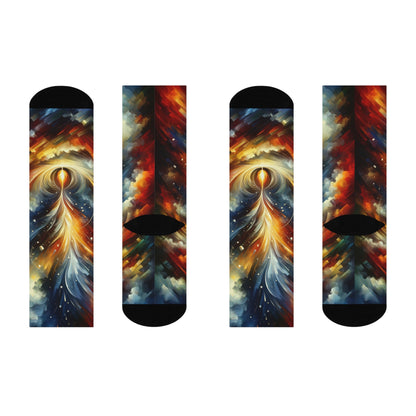 Igniting Transformational Currents Cushioned Crew Socks - ATUH.ART