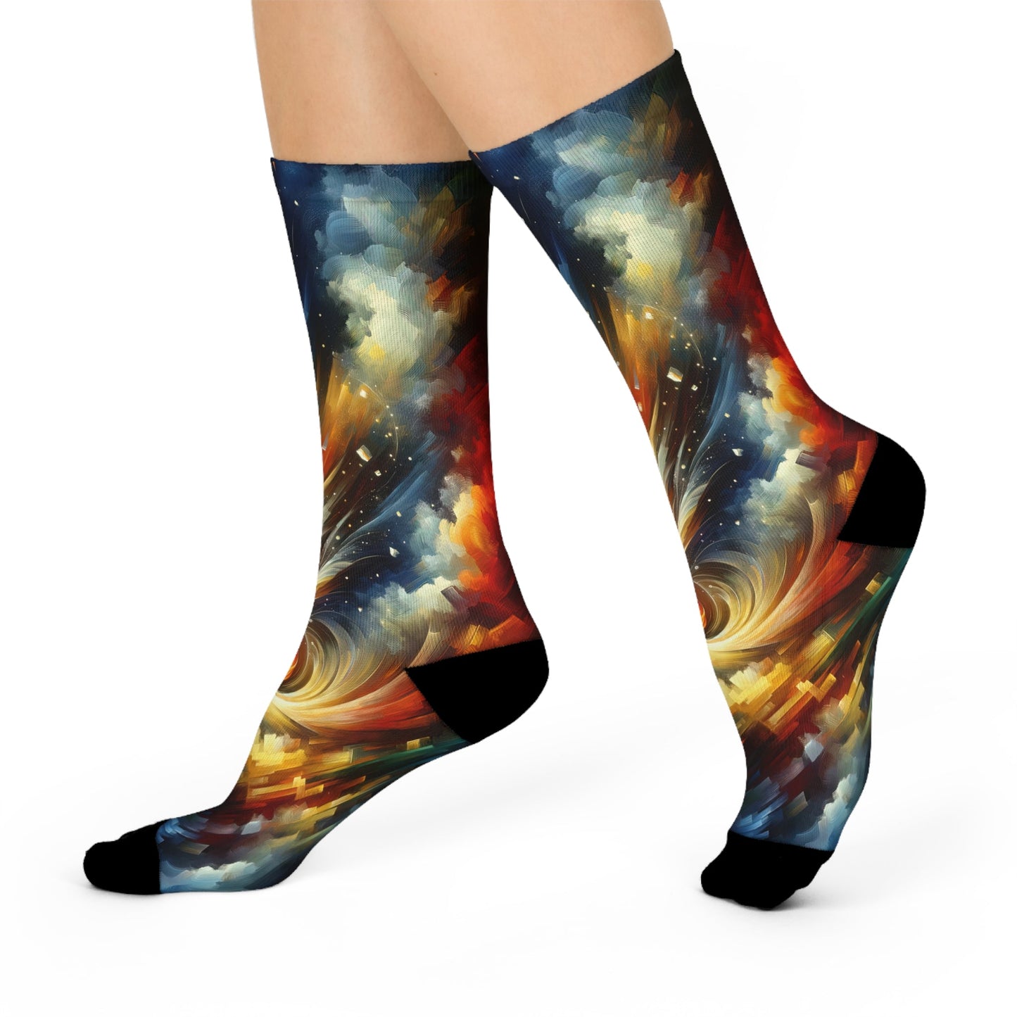 Igniting Transformational Currents Cushioned Crew Socks - ATUH.ART