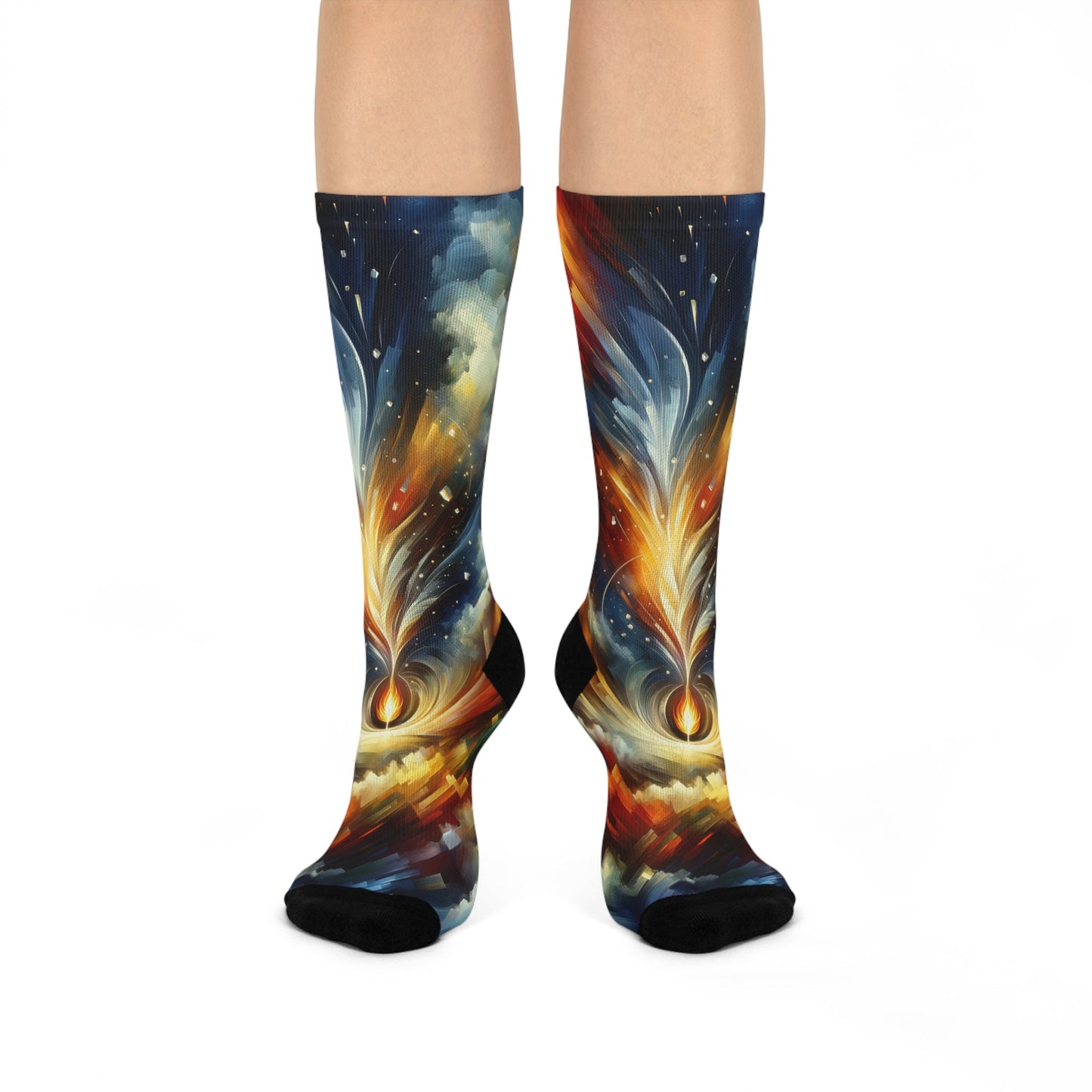 Igniting Transformational Currents Cushioned Crew Socks - ATUH.ART