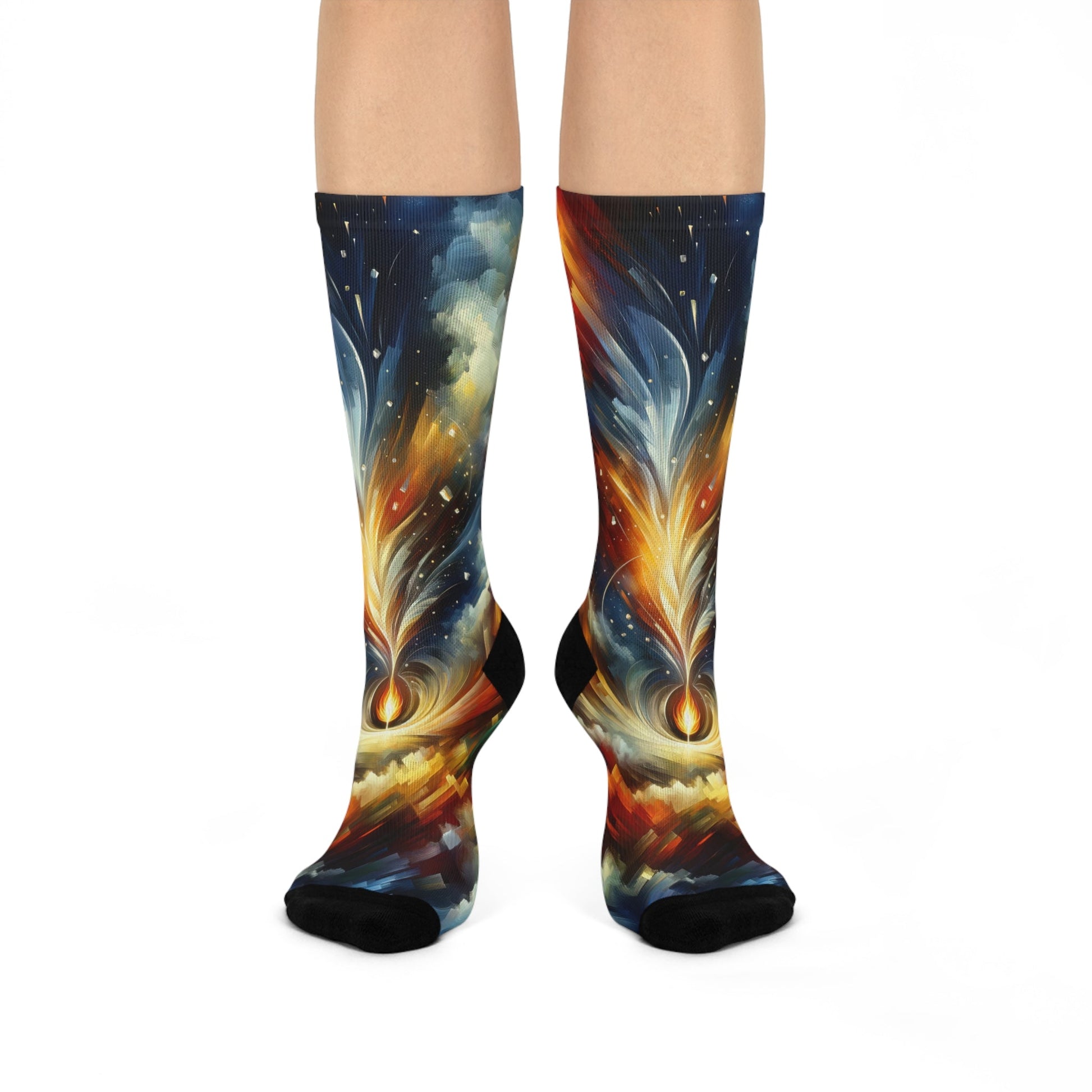 Igniting Transformational Currents Cushioned Crew Socks - ATUH.ART