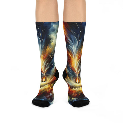 Igniting Transformational Currents Cushioned Crew Socks - ATUH.ART