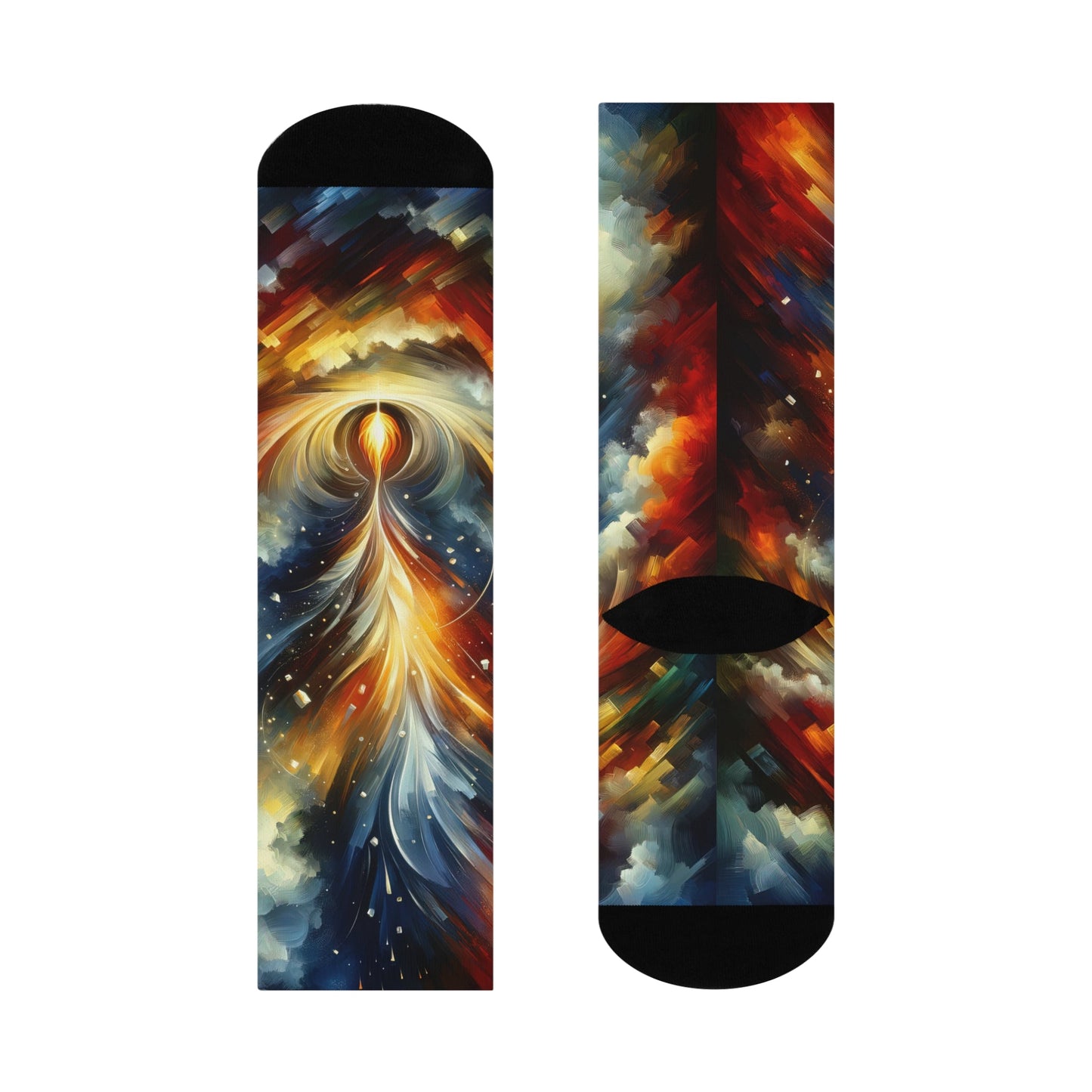 Igniting Transformational Currents Cushioned Crew Socks - ATUH.ART