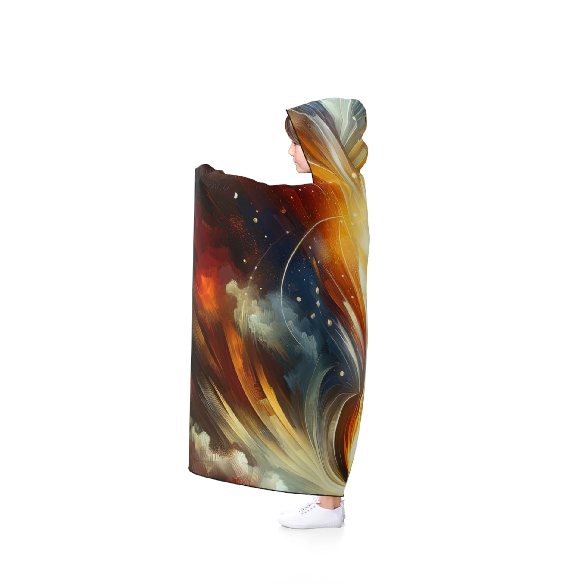 Igniting Transformational Currents Hooded Blanket - ATUH.ART