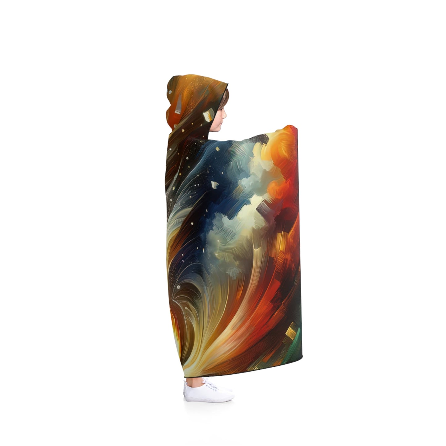 Igniting Transformational Currents Hooded Blanket - ATUH.ART