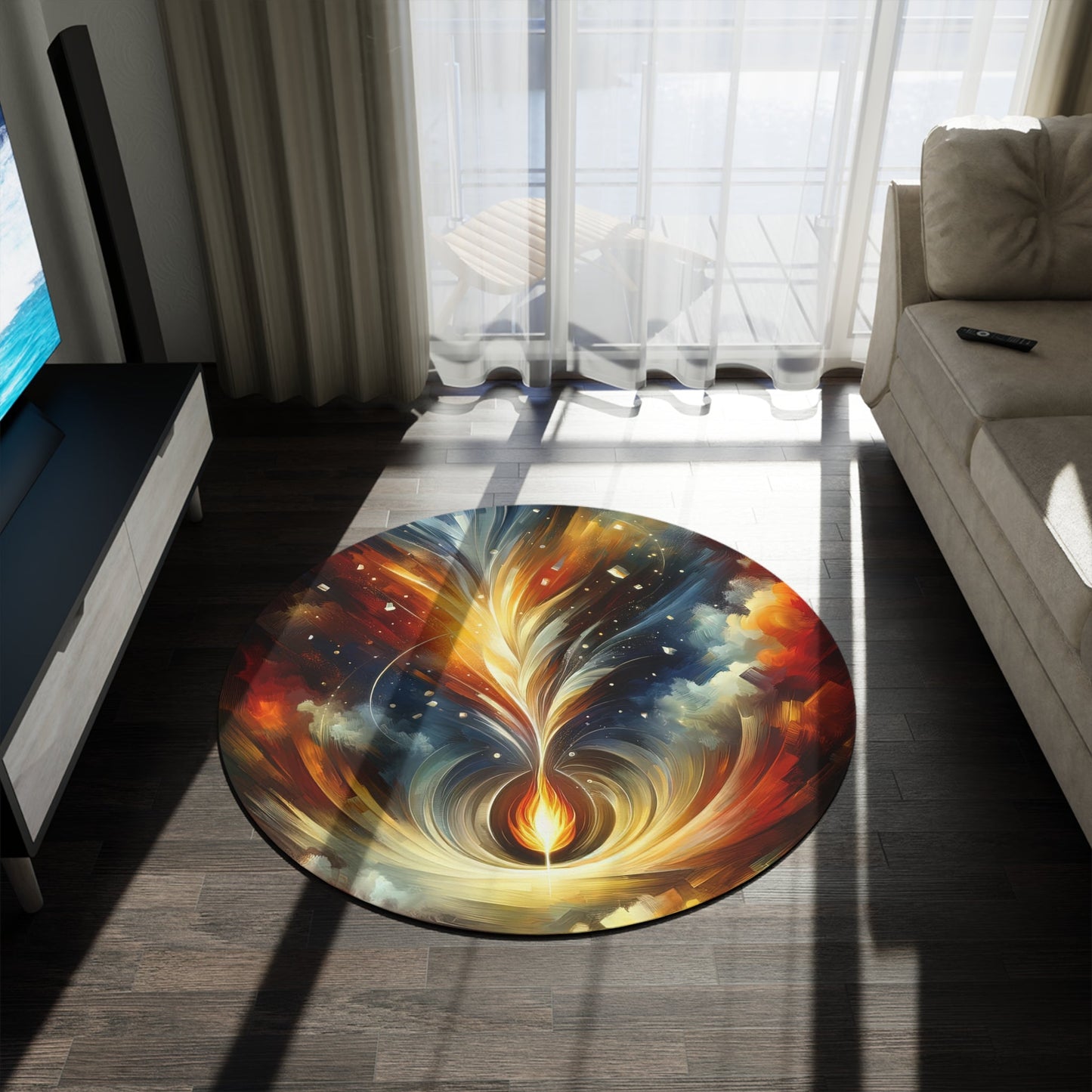 Igniting Transformational Currents Round Rug - ATUH.ART