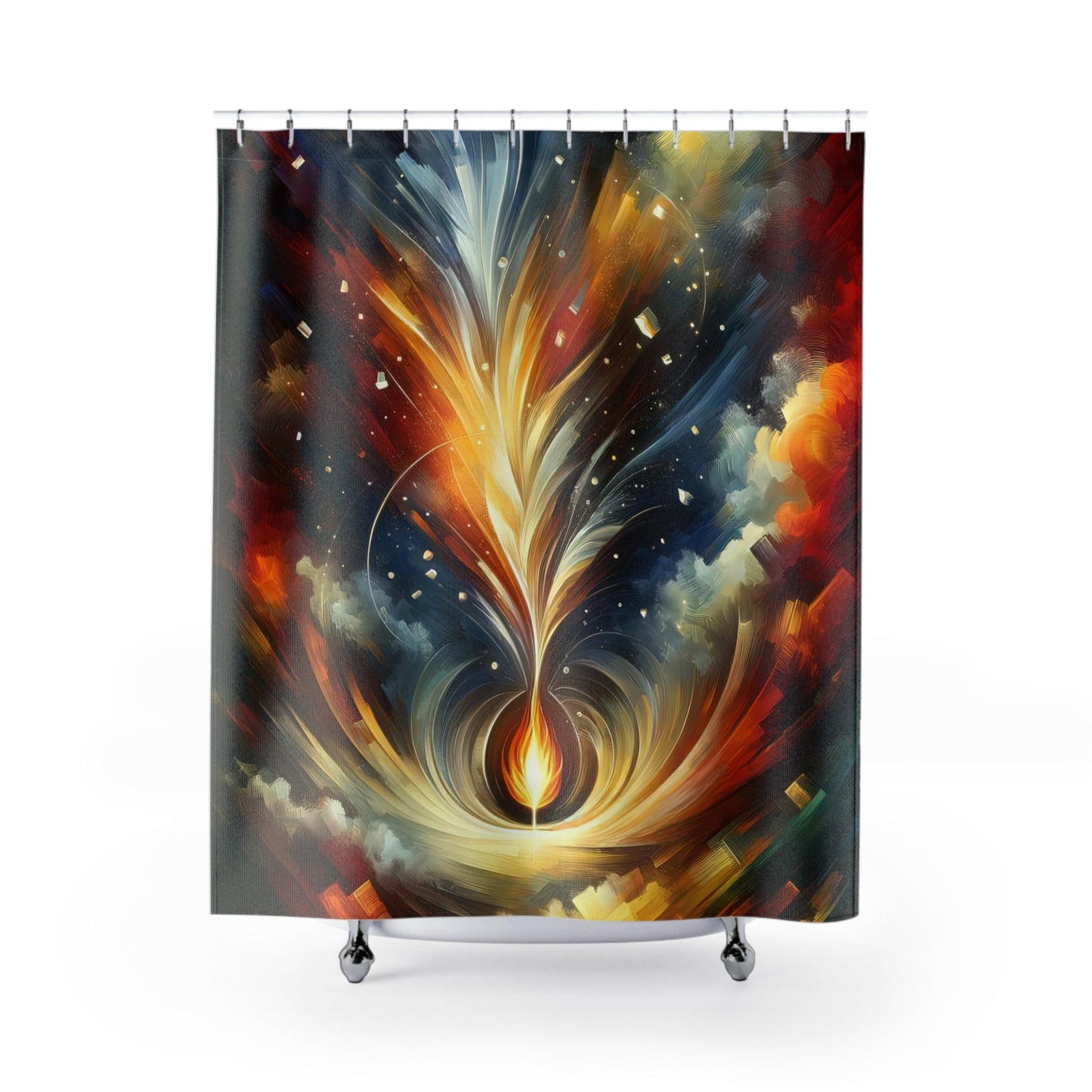 Igniting Transformational Currents Shower Curtains - ATUH.ART