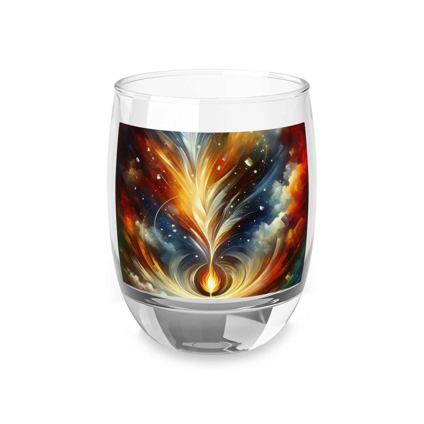 Igniting Transformational Currents Whiskey Glass - ATUH.ART