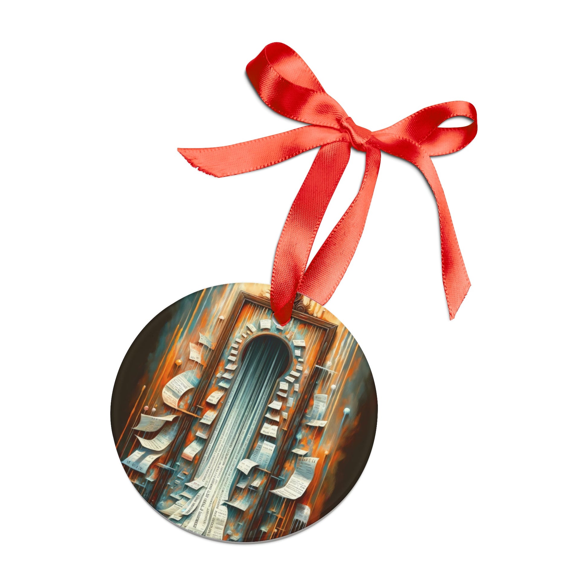 Illuminated Truths Mirror Acrylic Ornament with Ribbon - ATUH.ART