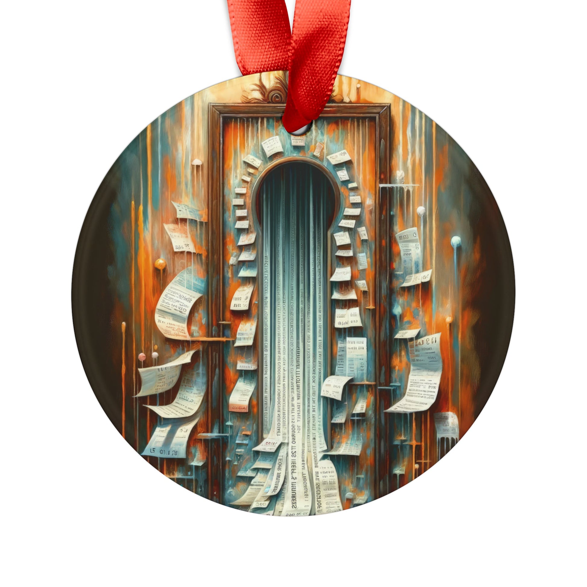 Illuminated Truths Mirror Acrylic Ornament with Ribbon - ATUH.ART