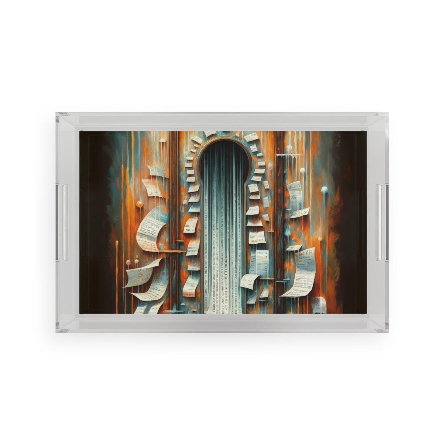 Illuminated Truths Mirror Acrylic Serving Tray - ATUH.ART