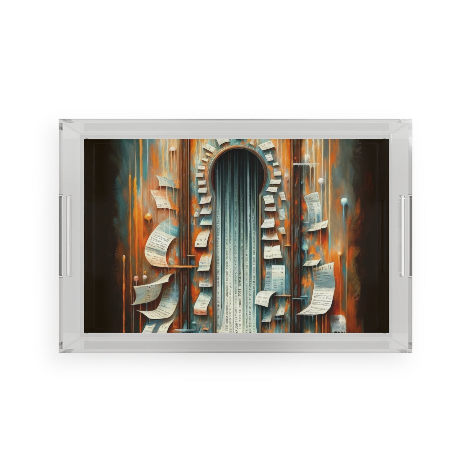 Illuminated Truths Mirror Acrylic Serving Tray - ATUH.ART