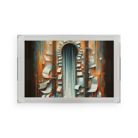 Illuminated Truths Mirror Acrylic Serving Tray - ATUH.ART